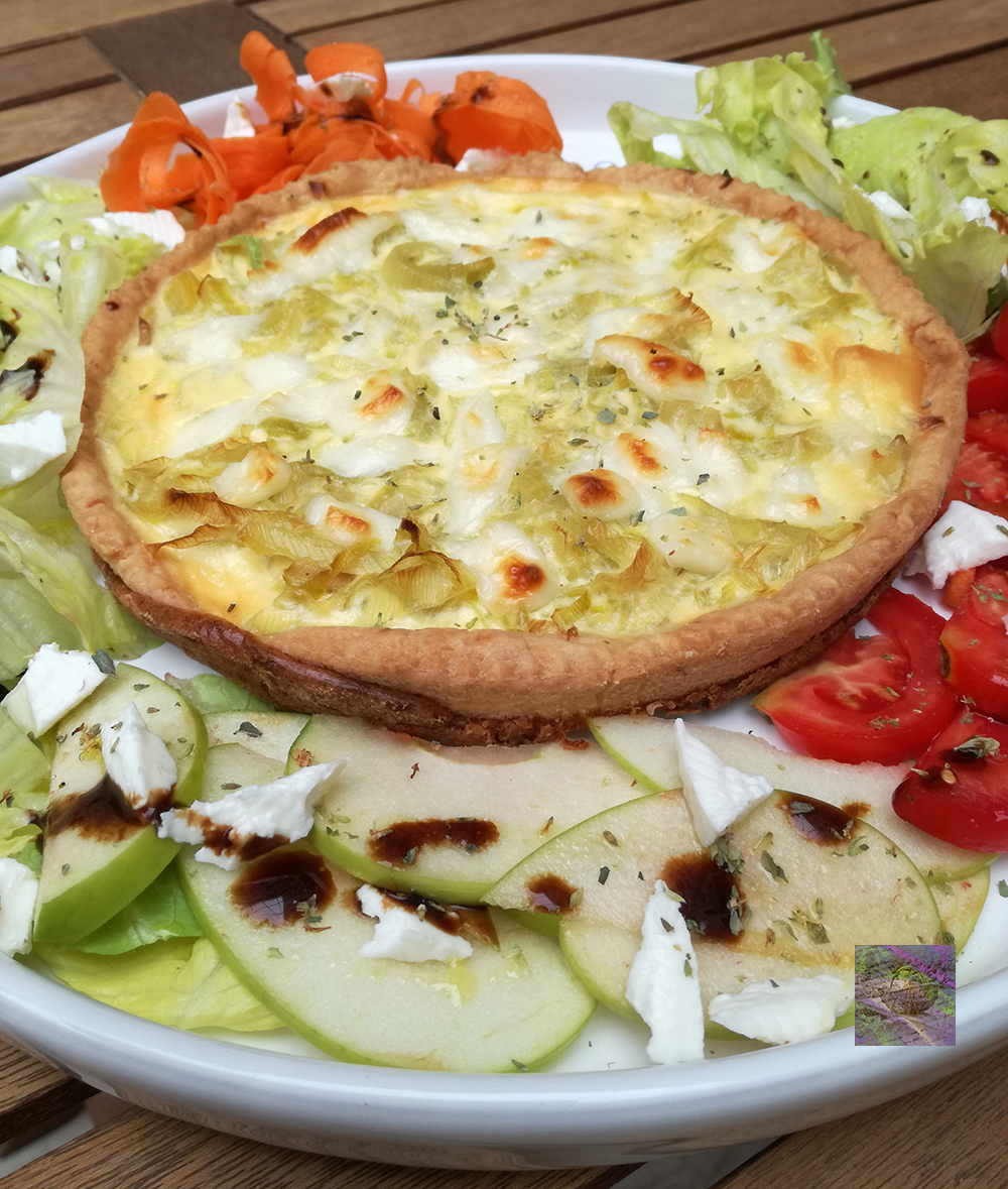 Quiche with leek and local fresh cheese